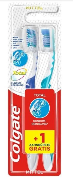 (DE) Colgate, Szczoteczka do zębów, średnia, 2 sztuki (PRODUKT Z NIEMIEC)