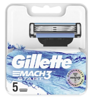 (DE) Gillette, Mach3 Start, Wymienne wkłady, 5 sztuk  (PRODUKT Z NIEMIEC)
