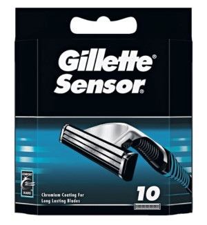 (DE) Gillette, Sensor, Wkłady do maszynki, 10 sztuk (PRODUKT Z NIEMIEC)