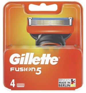 (DE) Gillette, Fusion 5, Maszynka do golenia, 4 sztuki (PRODUKT Z NIEMIEC)