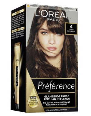 (DE) Loreal, Preference, Farba do włosów 4, 1 sztuka (PRODUKT Z NIEMIEC)