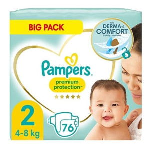 (DE) Pampers, Premium Protection, Pampersy, 76 sztuk (PRODUKT Z NIEMIEC)