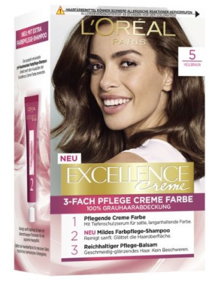 (DE) Loreal, Excellence Creme, Farba do włosów 5, 1 sztuka (PRODUKT Z NIEMI