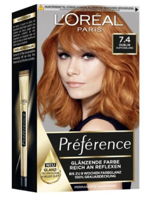 (DE) Loreal, Preference, Farba do włosów 7.4, 1 sztuka (PRODUKT Z NIEMIEC)
