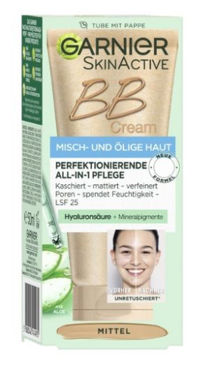 (DE) Garnier BB, Mittel, Podkład do skóry tłustej i mieszanej, 50ml (PRODUK