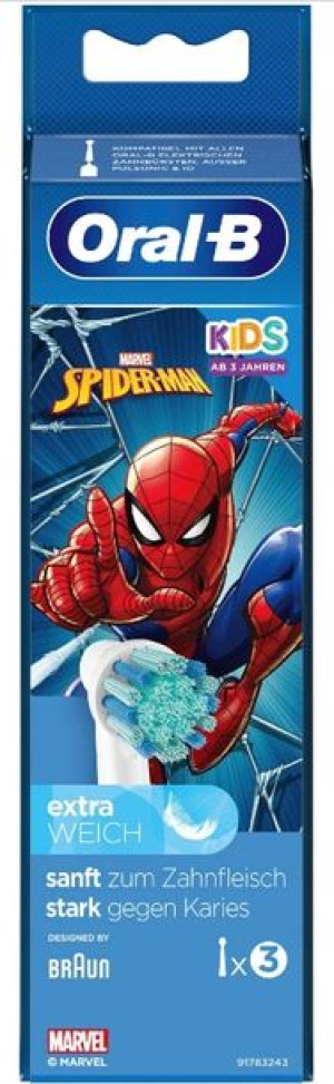 (DE) Oral-B, Spiderman, Szczoteczka do zębów, 3 sztuki (PRODUKT Z NIEMIEC)