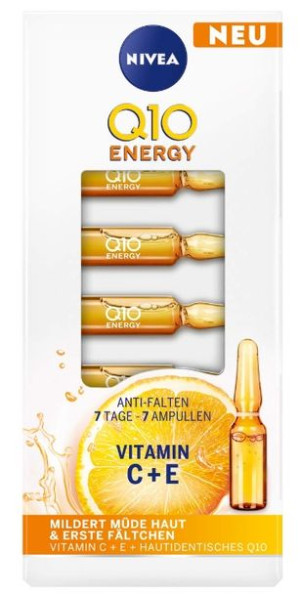 (DE) Nivea, Q10 Energy, 7-dniowa kuracja w ampułkach, 7x1ml (PRODUKT Z NIEM