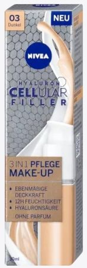 (DE) Nivea, Hyaluron Cellular Filler, Podkład 03 , 30ml (PRODUKT Z NIEMIEC)