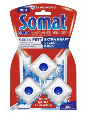 (DE) Somat, Tabletki do czyszczenia zmywarki, 3 sztuki (PRODUKT Z NIEMIEC)