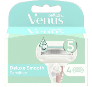 (DE) Gillette, Venus Extra Smooth Sensitive, Wymienne wkłady, 4 sztuki (PRO