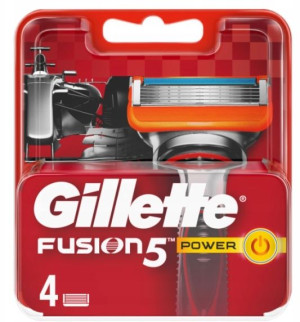 (DE) Gillette Fusion 5 Power, Maszynki do golenia, 4 szt (PRODUKT Z NIEMIEC