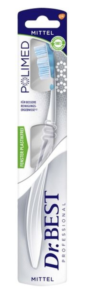 (DE) Dr.Best, Polimed, Szczoteczka do zębów,  średnia, 1 sztuka (PRODUKT Z