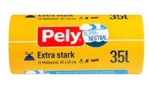 (DE) Pely, Worki na śmieci 35l, extra strong,15 sztuk (PRODUKT Z NIEMIEC)