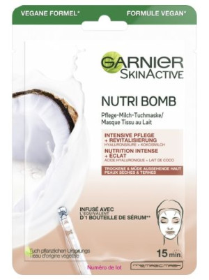 (DE) Garnier, Nutri Bomb, Maseczka na tkaninie, 28g (PRODUKT Z NIEMIEC)
