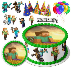 Opłatek Na Tort Minecraft + Postacie I Imię