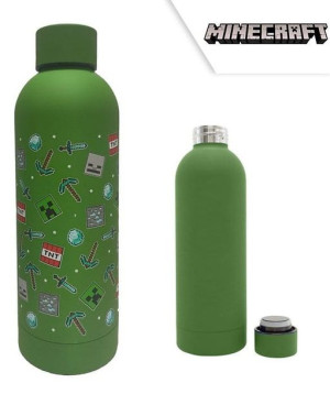 Bidon stalowy zielony 500ml Minecraft
