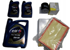 2 Filtry Olej ELF 5W30 7L Nissan Navara D40 2,5dci