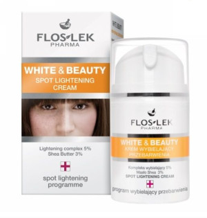 Flos-Lek White & Beauty Krem wybielający przebarwienia 50 ml - Długi termin