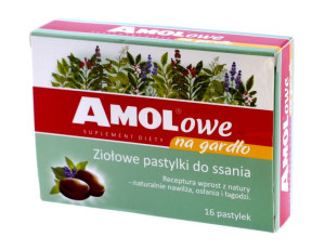 Amolowe na gardło 16 pastylek - Długi termin ważności!