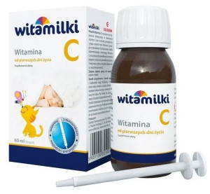 Witamilki Witamina C krople dla dzieci od urodzenia 60ml - Data ważności:31
