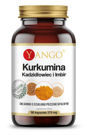 Yango, Kurkumina, Kadzidłowiec i Imbir, 90 kapsułek - Długi termin ważności
