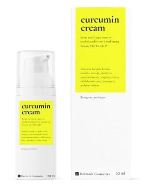 Dermash Krem nawilżający przeciw niedoskonałościom z kurkuminą, 50 ml - Dłu