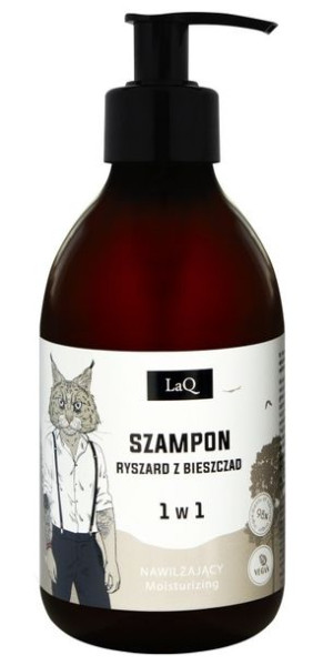 LaQ, Ryś Szampon dla facetów nawilżający, 300 ml - Długi termin ważności!