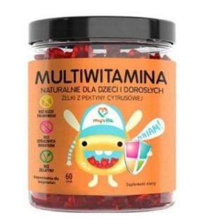 MyVita, Żelki naturalne Multiwitamina, 60 sztuk - Długi termin ważności!