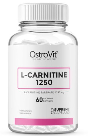 OstroVit L-Carnitine 1250, 60 kapsułek - Długi termin ważności!