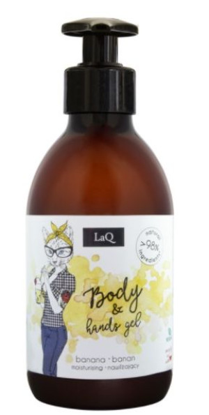 LaQ, Żel do mycia ciała i rąk, banan, 300 ml - Długi termin ważności!