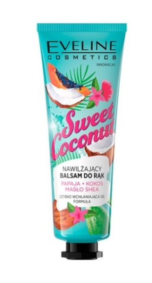 EvelineNawilżający balsam do rąk papaja kokos masło shea 50 ml - Długi term