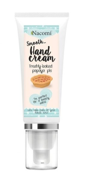 Nacomi, Krem do rąk, Świeże ciasto papaja, 85 ml - Długi termin ważności!