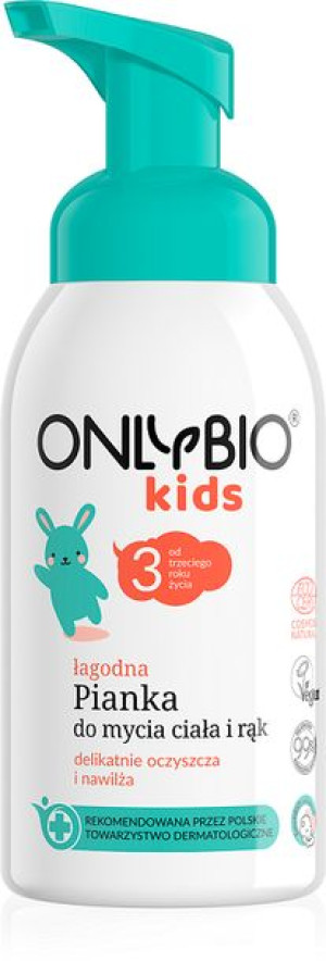 Onlybio Kids, Łagodna pianka do mycia ciała od 3. roku życia, 300 ml - Dług