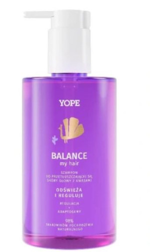 Yope, Balance Szampon do przetłuszczającej się skóry głowy, 300 ml - Długi