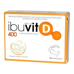 Ibuvit D 400 j.m. dla niemowląt 30 kapsułek twist-off - Długi termin ważnoś