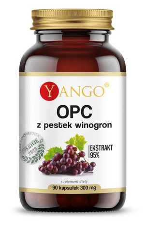 Yango, OPC z pestek winogron, 90 kapsułek - Długi termin ważności!