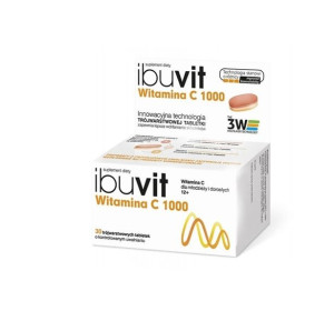 Ibuvit Witamina C 1000, 30 tabletek - Długi termin ważności!