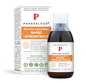 Paracelsus, Nalewka Pamięć i koncentracja, 200 ml - Długi termin ważności!