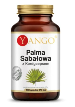 Yango, Palma Sabałowa z Kordycepsem 10%, 100 kapsułek - Długi termin ważnoś