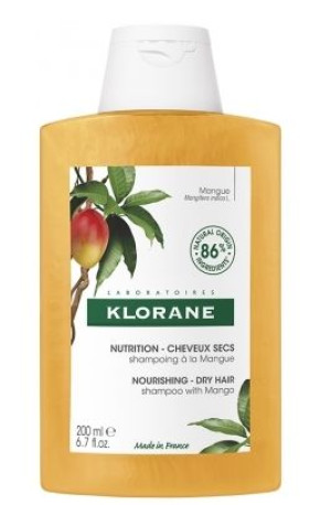 Klorane, Szampon z Mango, 200 ml - Długi termin ważności!