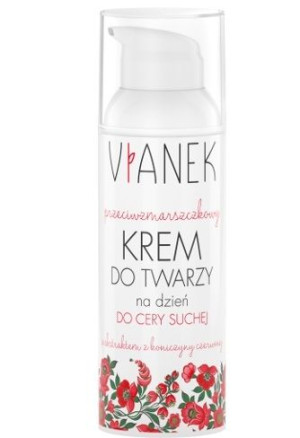 Vianek Przeciwzmarszczkowy krem do twarzy na dzień cera sucha 50ml - Długi