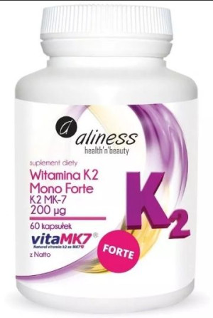 Aliness Wit.K2 Mono Forte 60 kapsułek - Długi termin ważności!