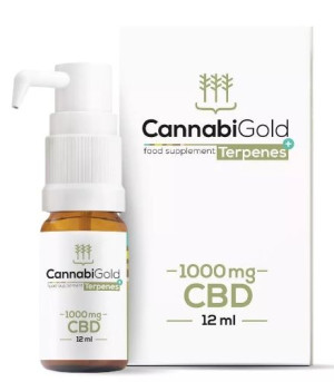 CannabiGold, Terpenes+ 1000mg, olej, 12 ml - Długi termin ważności!