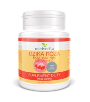 Medverita, Dzika róża, proszek, 250g - Długi termin ważności!