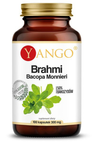 Yango, Brahmi Bacopa Monnieri, 100 kapsułek - Długi termin ważności!