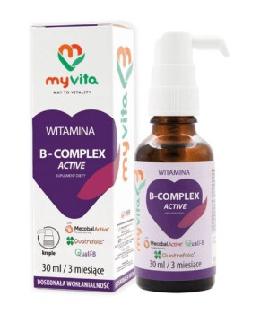 MyVita, Witamina B-Complex, krople, 30 ml - Długi termin ważności!