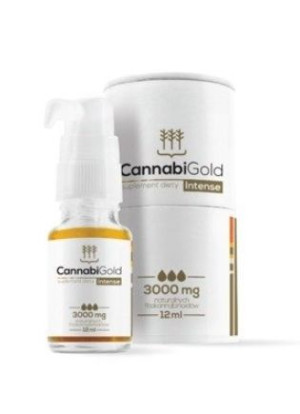 CannabiGold Intense 3000, olej, 12 ml - Długi termin ważności!