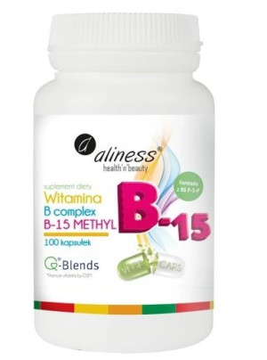 Aliness, Witamina B15 Methyl, 100 kapsułek - Długi termin ważności!
