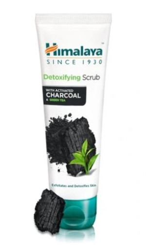 Himalaya, Detoksykujący Peeling do twarzy z węglem aktywnym, 75 ml - Długi