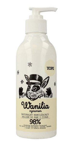 Yope nawilżający balsam do rąk i ciała wanilia i cynamon 300ml